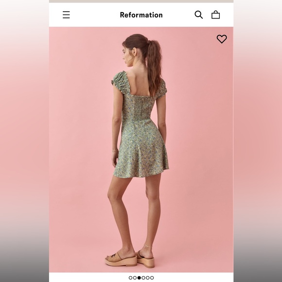 Reformation Pacey Dress in Red; size 4 (worn twice) - Picture 7 of 9